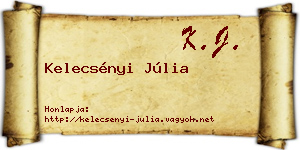 Kelecsényi Júlia névjegykártya