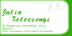 julia kelecsenyi business card